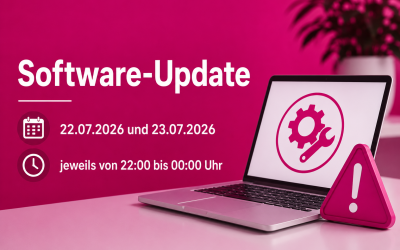 Software-Update 22.07.2026 und 23.07.2026 jeweils von 22:00 bis 00:00 Uhr